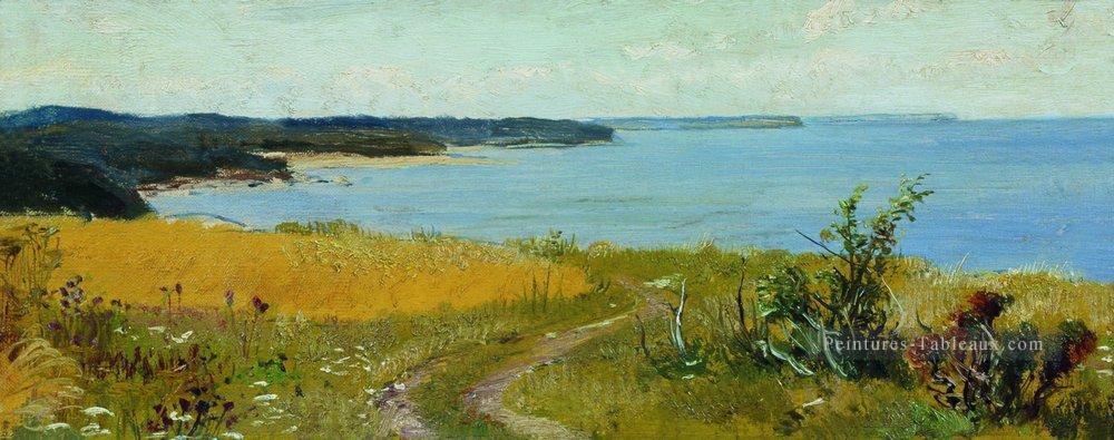 vue sur le paysage classique de plage Ivan Ivanovich 2 Peintures à l'huile